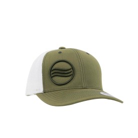 Gorra Glassy Curva Verde Blanco