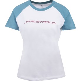 T-Shirt damen JP-Australia Womens white peacock blue - M
