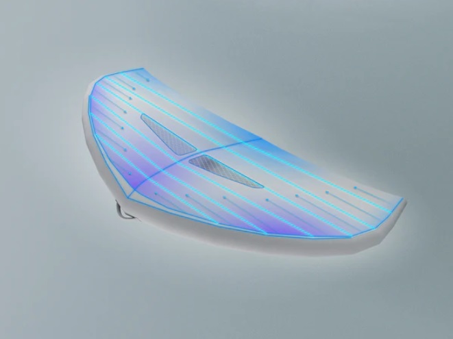 HOCHSPANNUNGSHECK MIT STRUKTURIERTER WÖLBUNGSLINSE